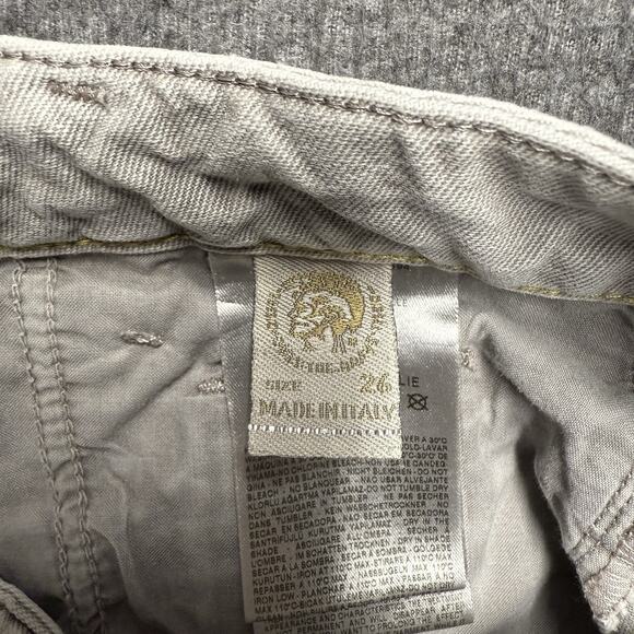 Diesel Fayza Relaxed Boyfriend Low Waist Jeans Womens 30* (tag 26) Gray Thrashed - Picture 3 of 14